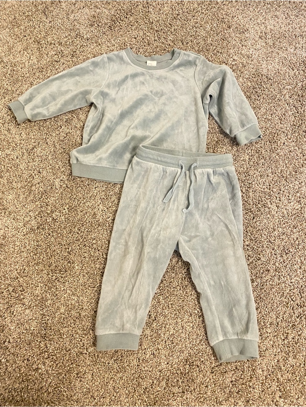 H&M Velour Mint Green Set